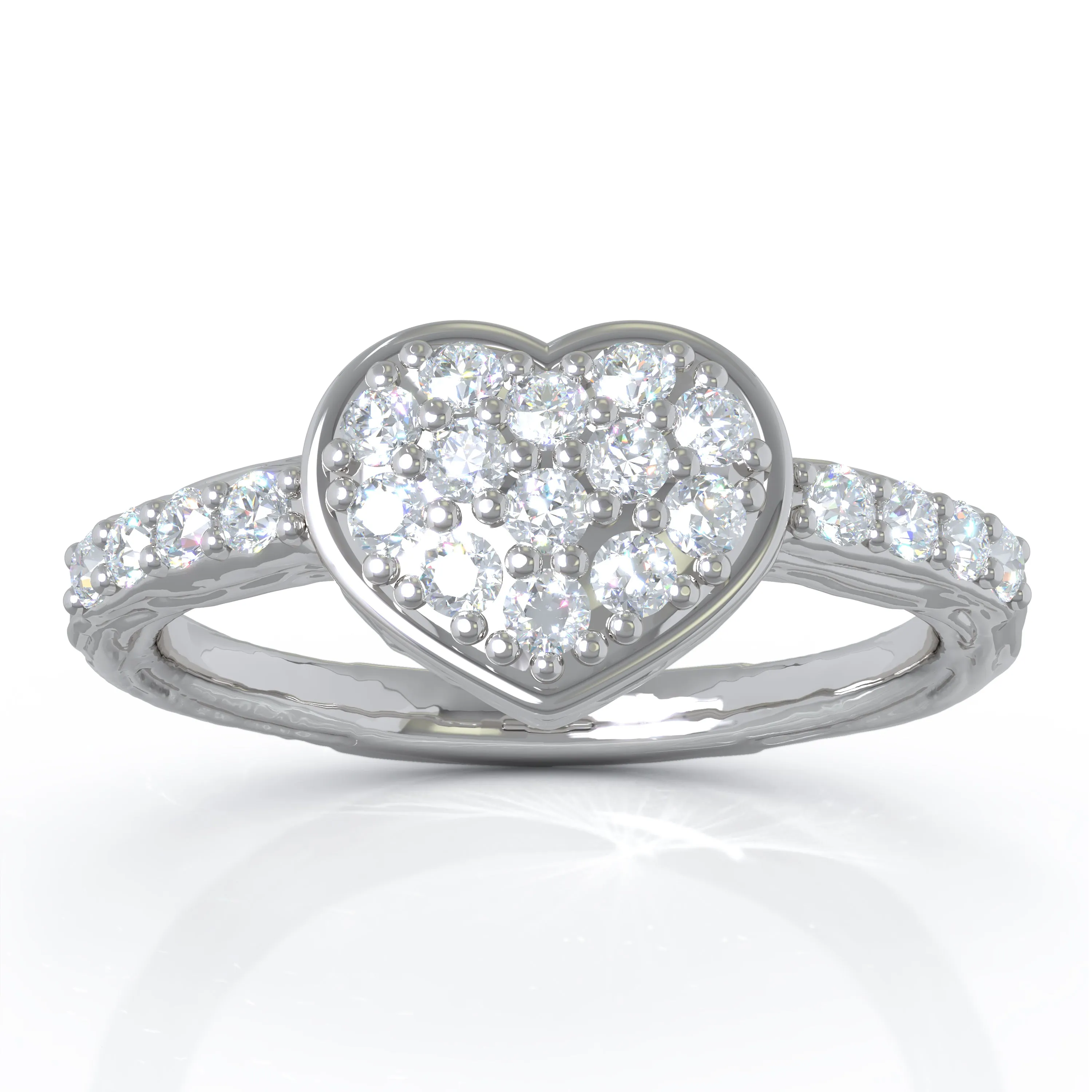 0.40Ct Diamond Heart Ring in 14K Gold