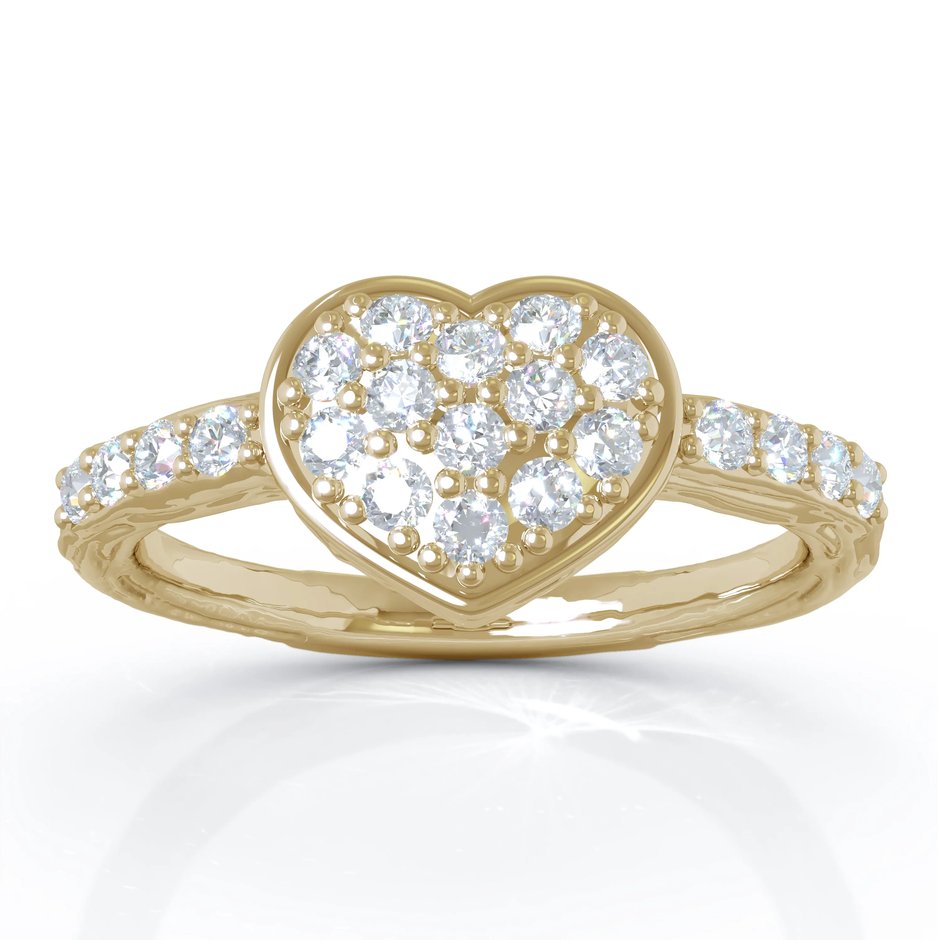 0.40Ct Diamond Heart Ring in 14K Gold