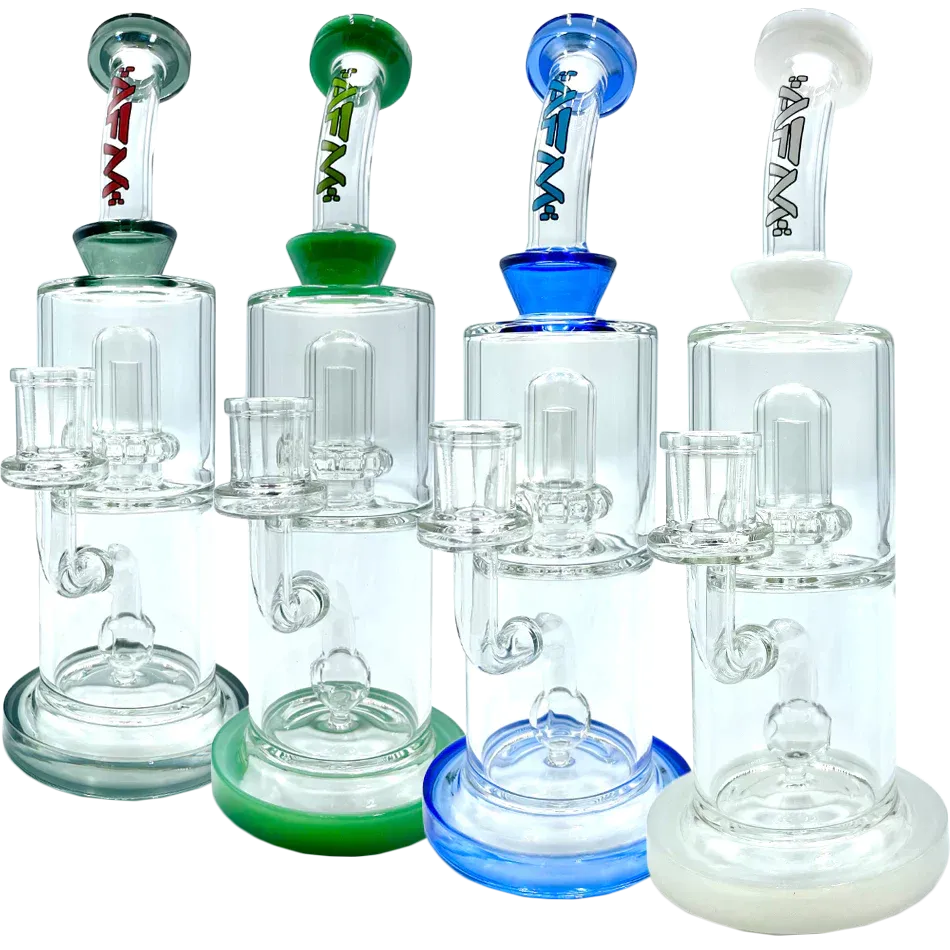 10" AFM Dot Double Perc Glass Dab Rig