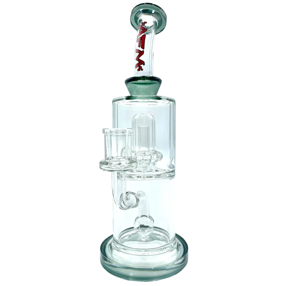 10" AFM Dot Double Perc Glass Dab Rig