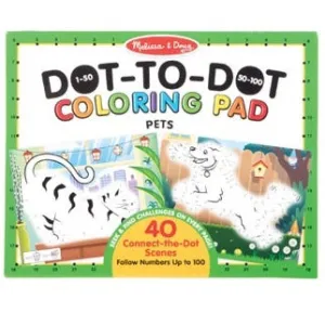 123 Dot-to-Dot Coloring Pad - Pets