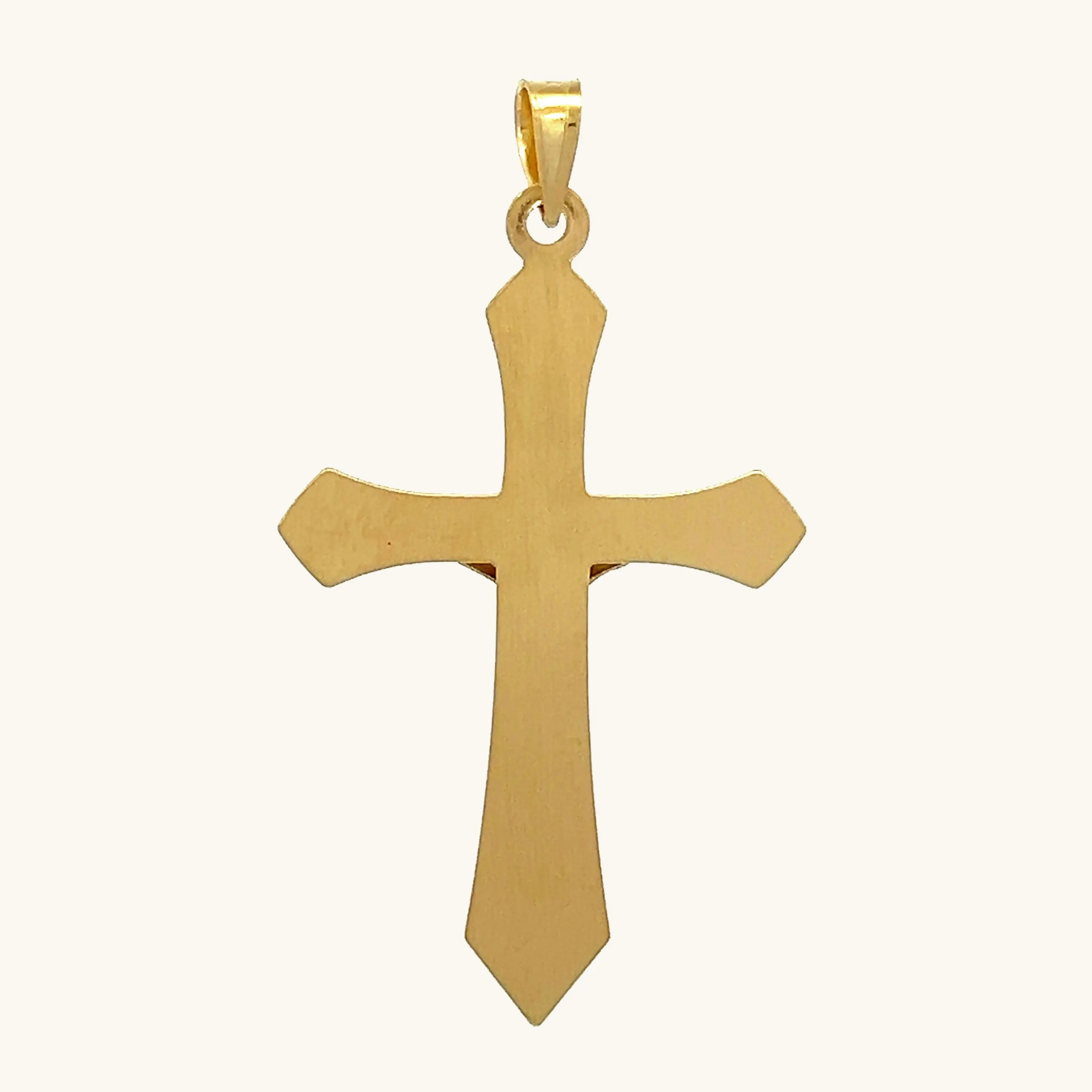 14K GOLD INRI CRUCIFIX PENDANT