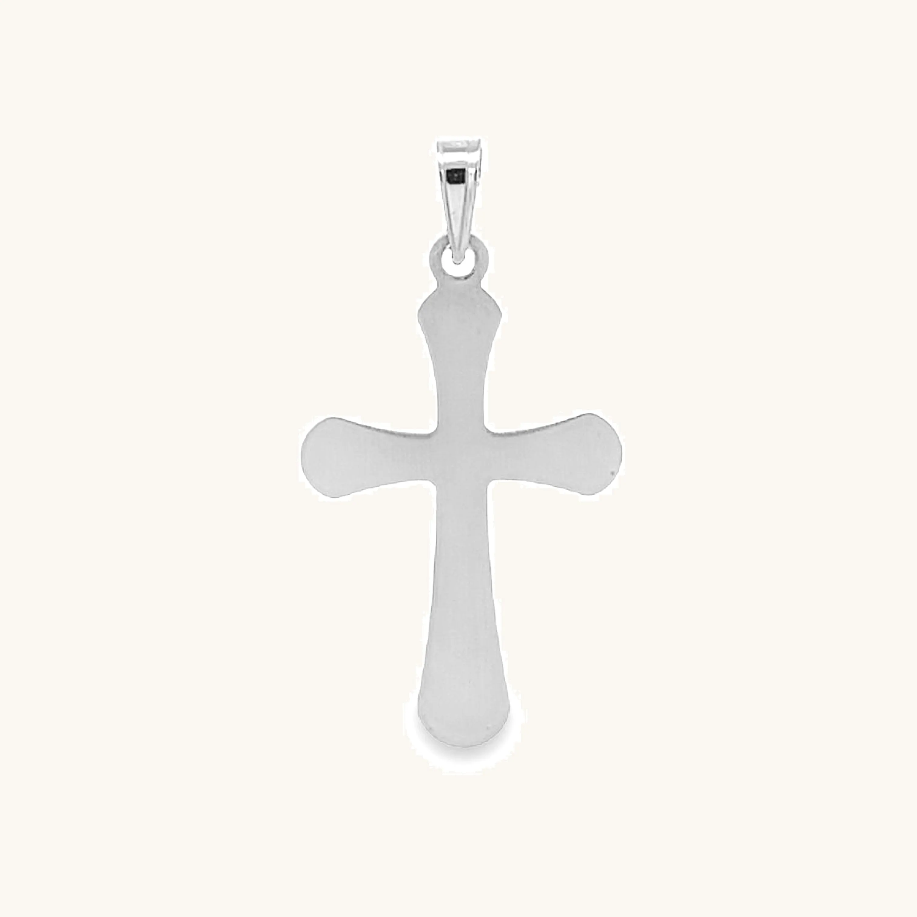 14K GOLD ROUNDED CROSS PENDANT