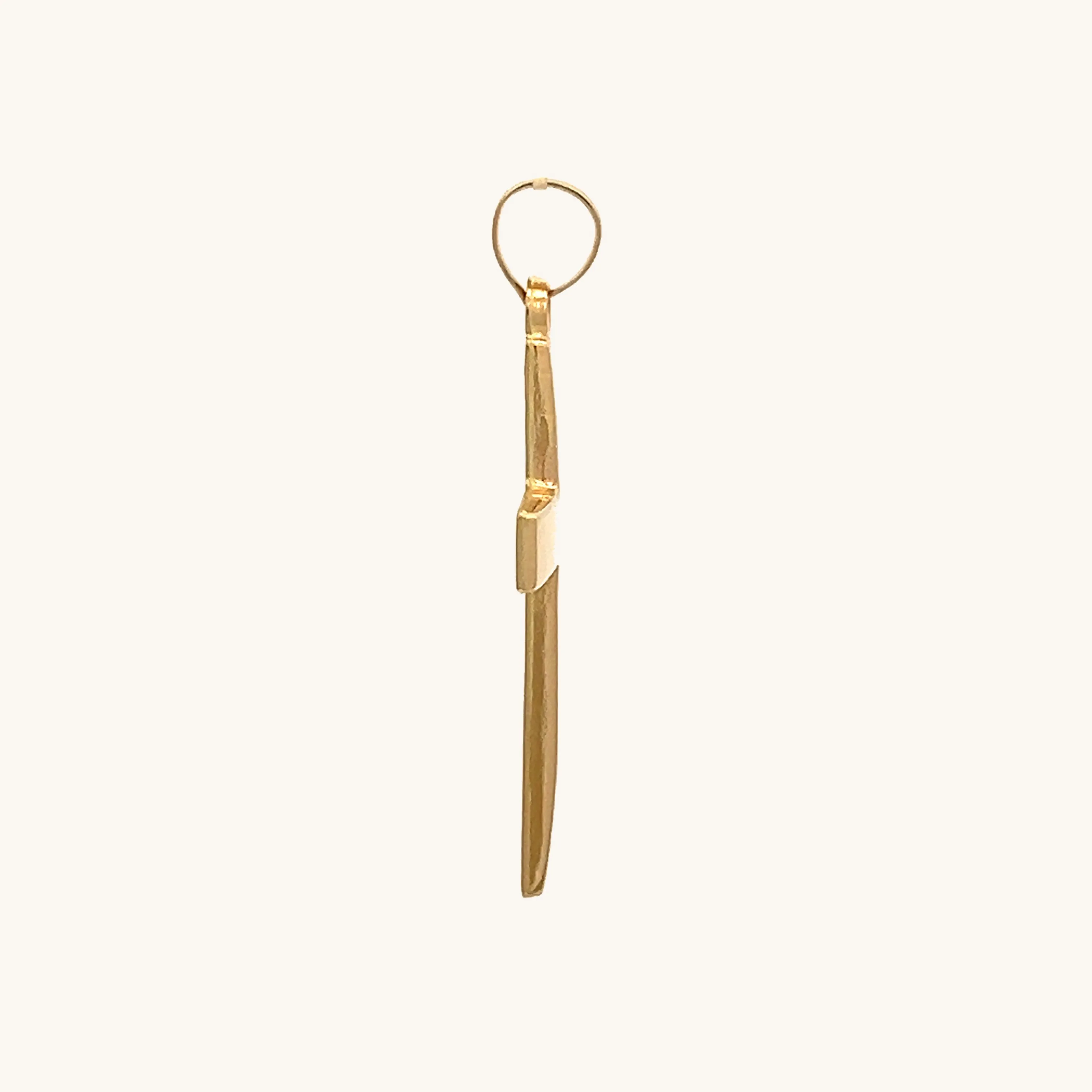 14K YELLOW GOLD PLAIN CROSS PENDANT
