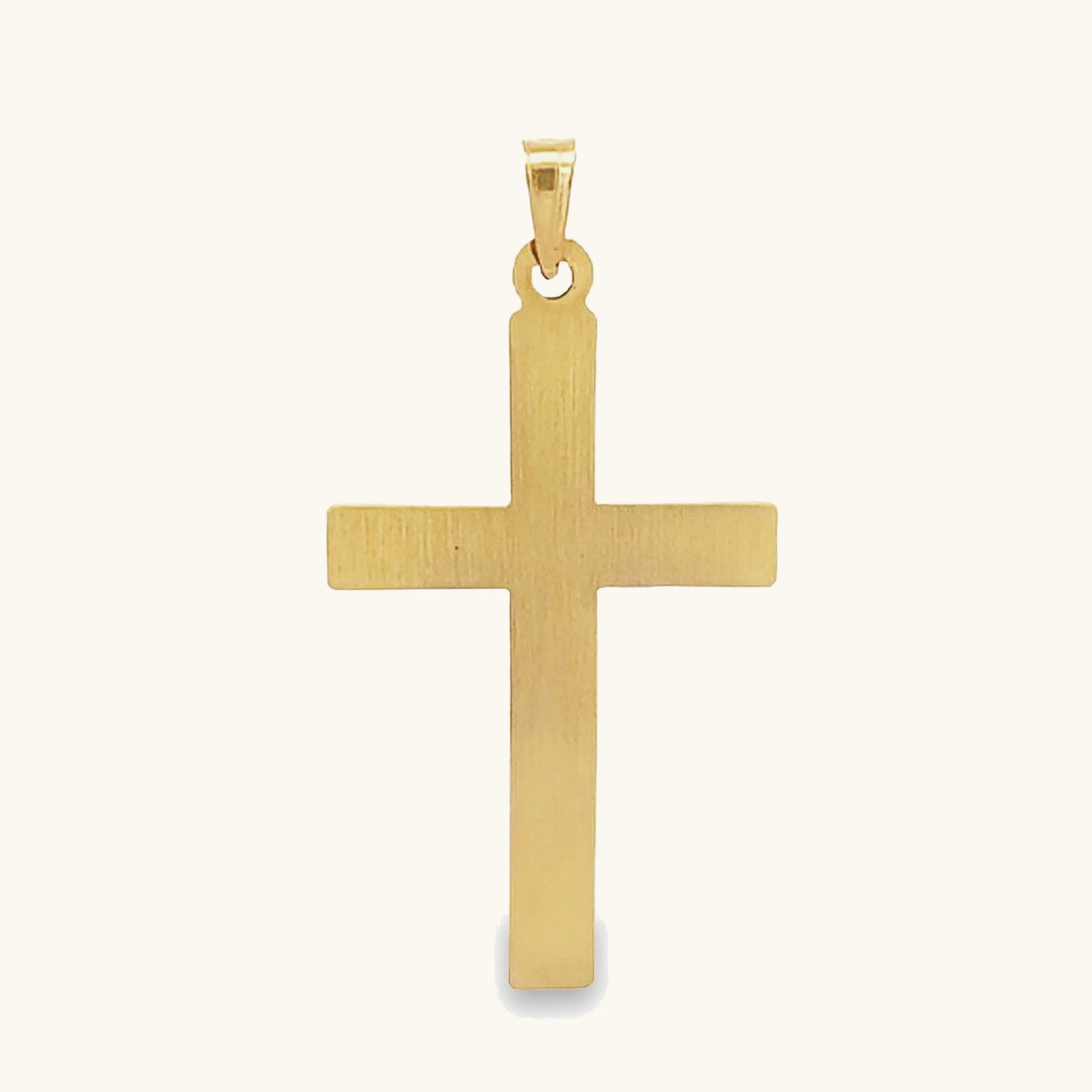 14K YELLOW GOLD SIMPLE CROSS PENDANT