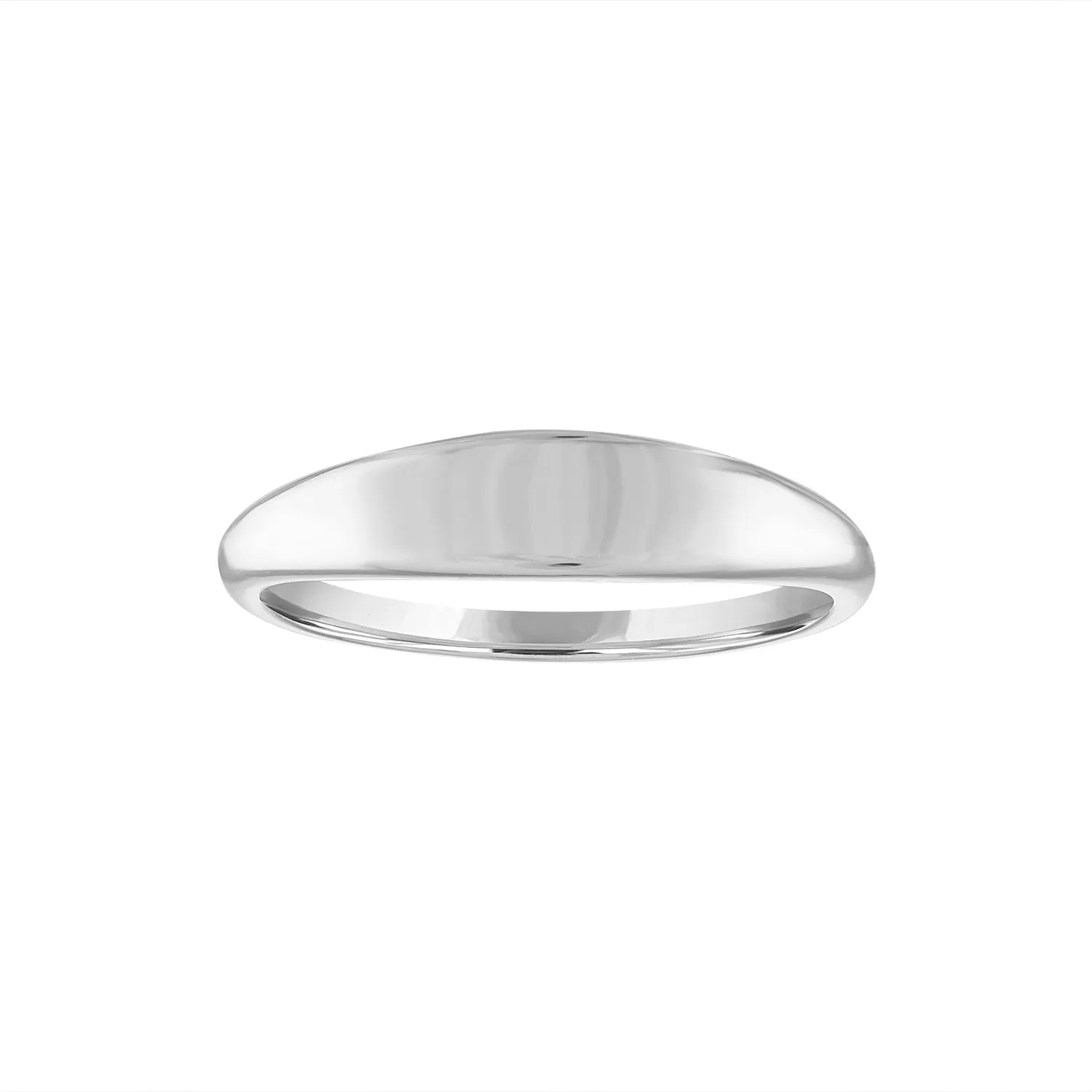 14KT GOLD PLAIN STACKABLE DOME RING