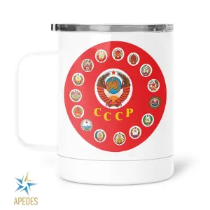 15 Soviet Republics USSR Stainless Steel Travel Mug 13 OZ