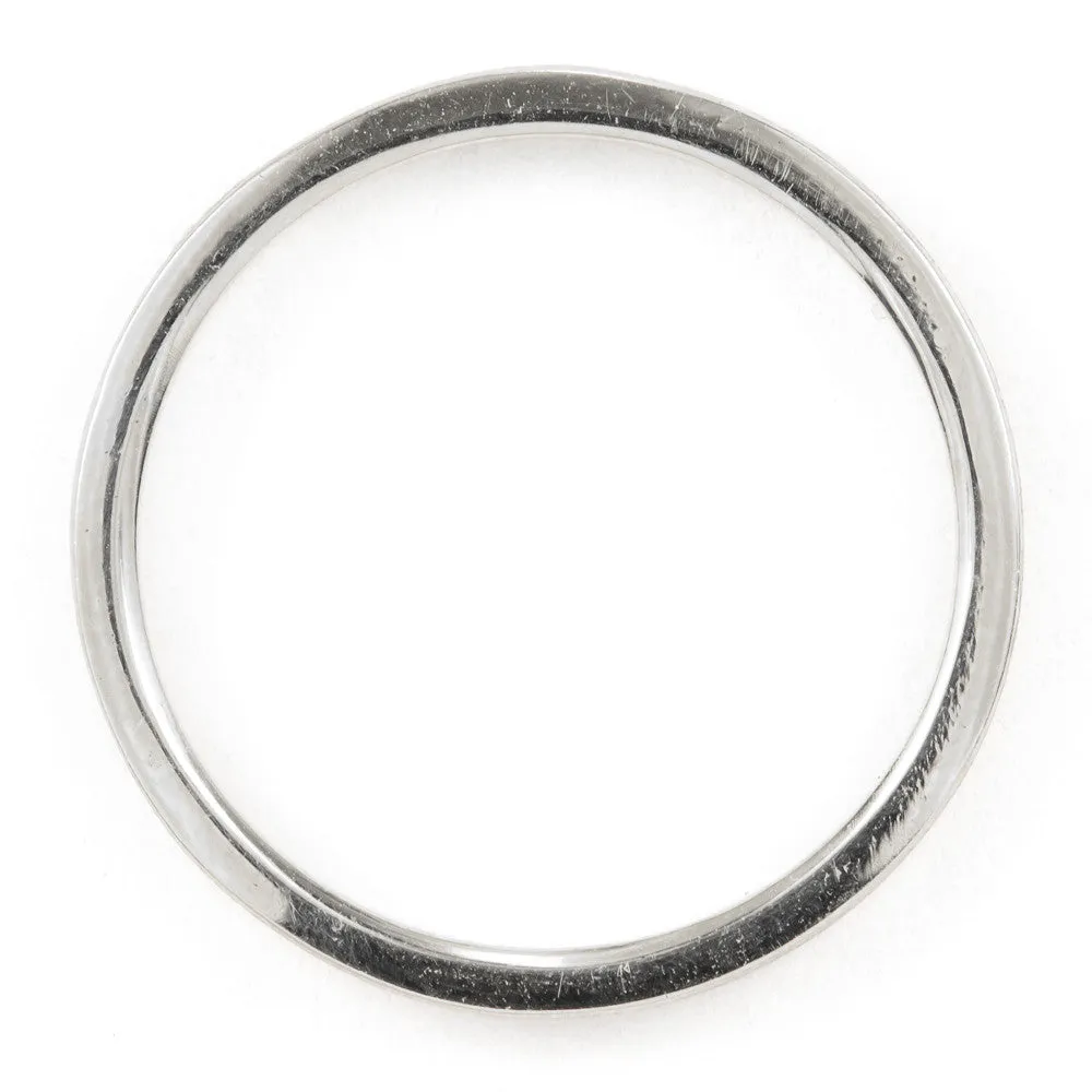 1.7mm Wide x 1.7 mm 14k White Gold Square Wedding Band, Matte