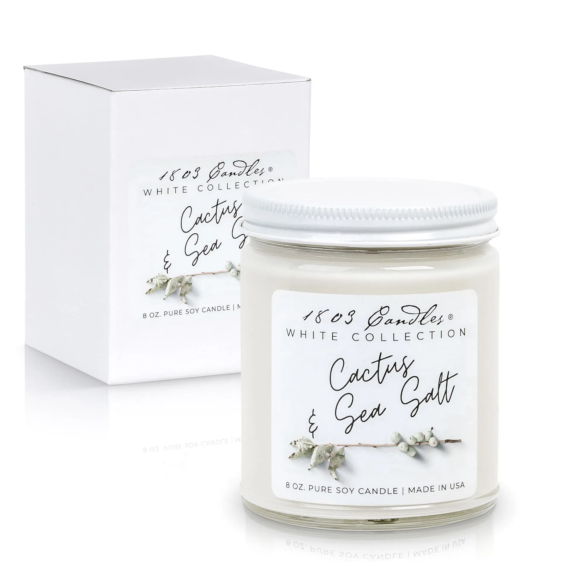 1803 Cactus & Sea Salt White Candle Collection