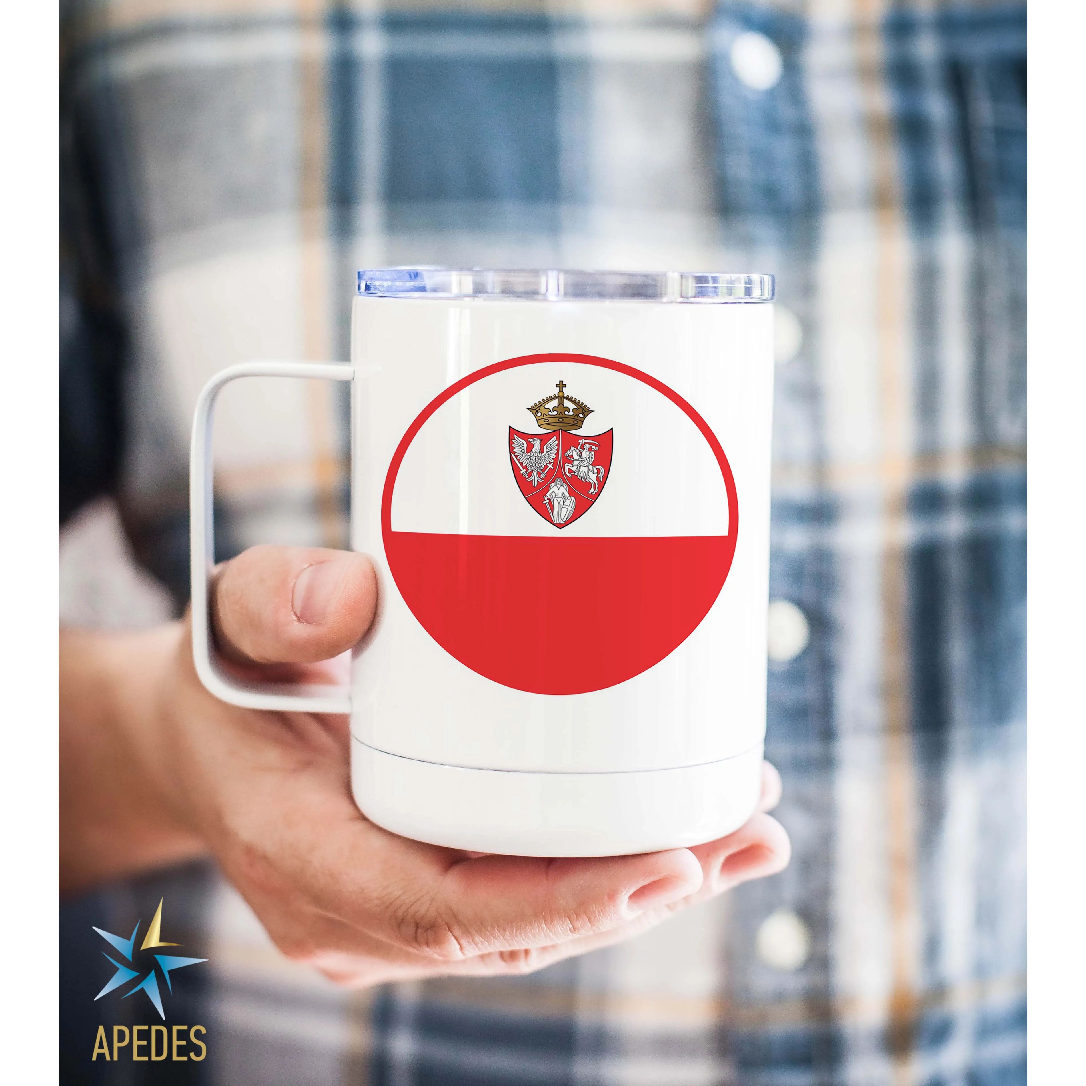 1861 Poland Lithuania Kiev Belarus Marine Flag Stainless Steel Travel Mug 13 OZ