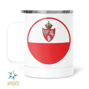 1861 Poland Lithuania Kiev Belarus Marine Flag Stainless Steel Travel Mug 13 OZ