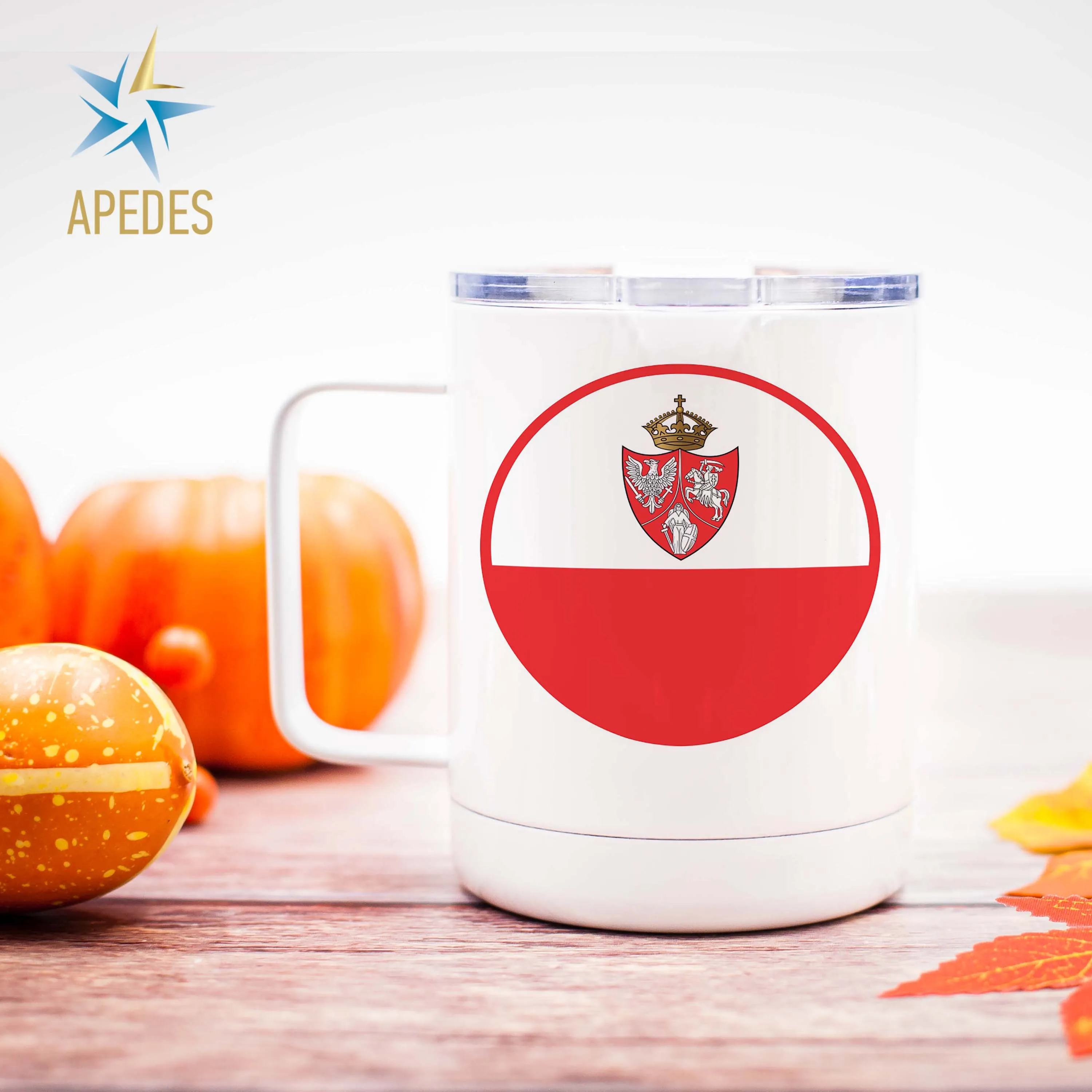 1861 Poland Lithuania Kiev Belarus Marine Flag Stainless Steel Travel Mug 13 OZ
