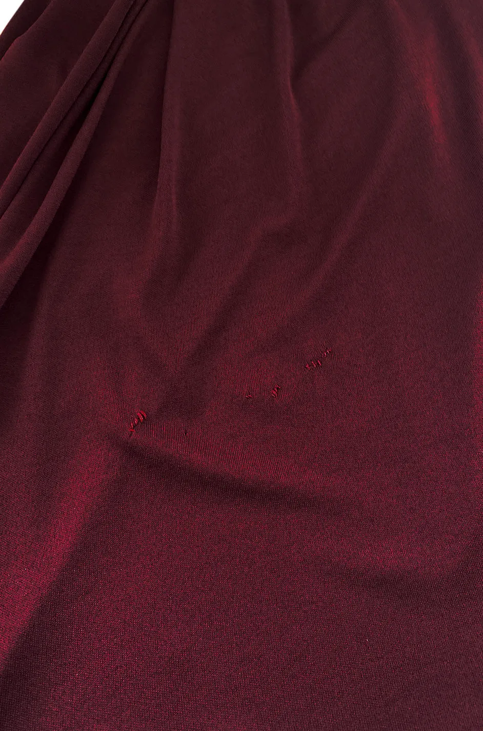 1970s Holly's Harp Deep Burgundy & Gold Silk Jersey Dress w Harem Pant Set