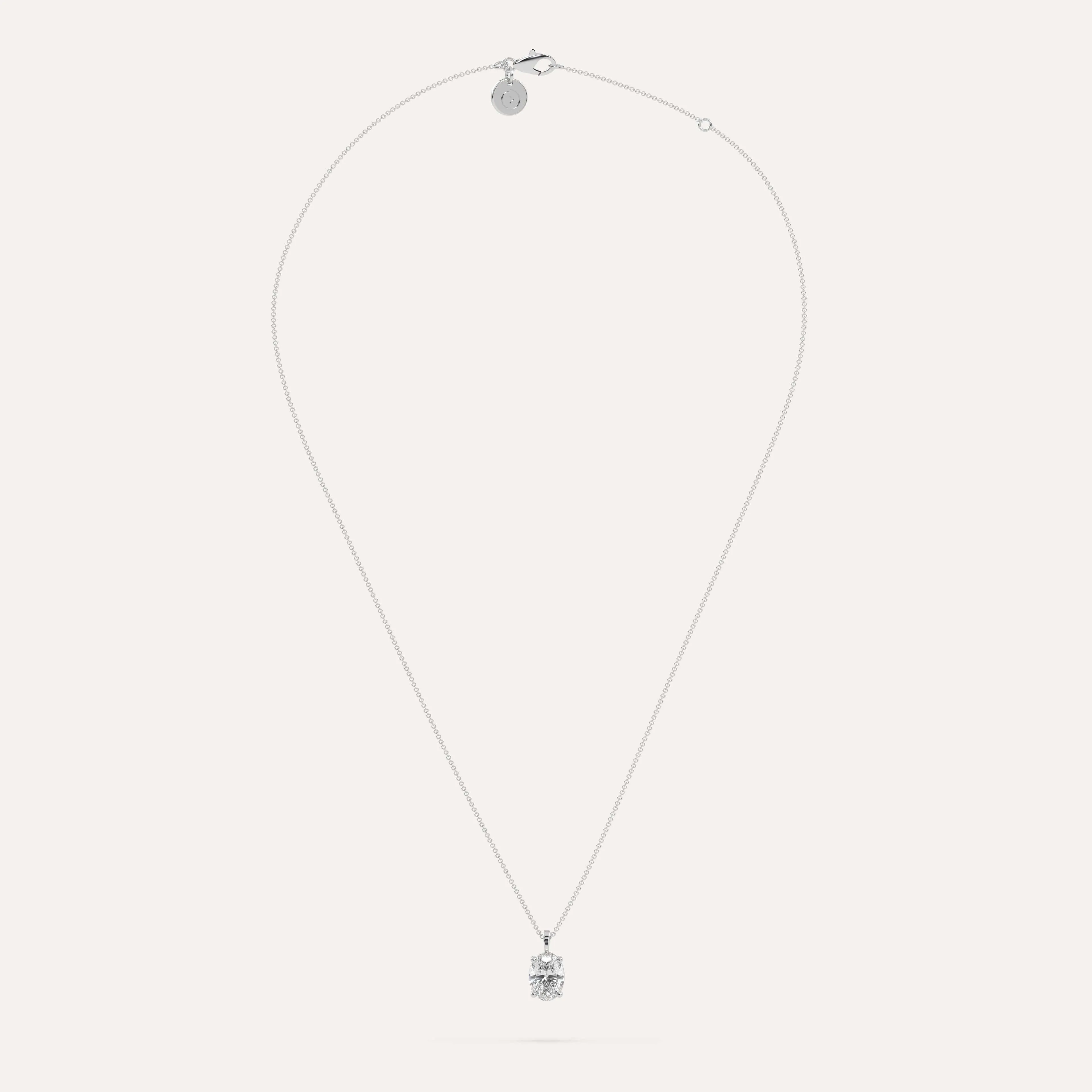 2 carat Oval Diamond Pendant Necklace