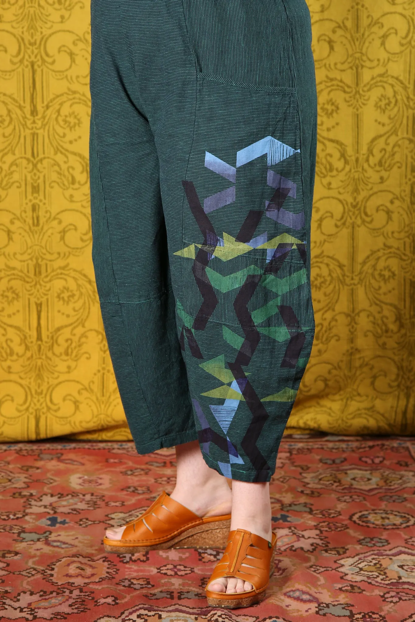 3289 Striped Four Square Pant Cadmium/Indigo Stripe color angles-P