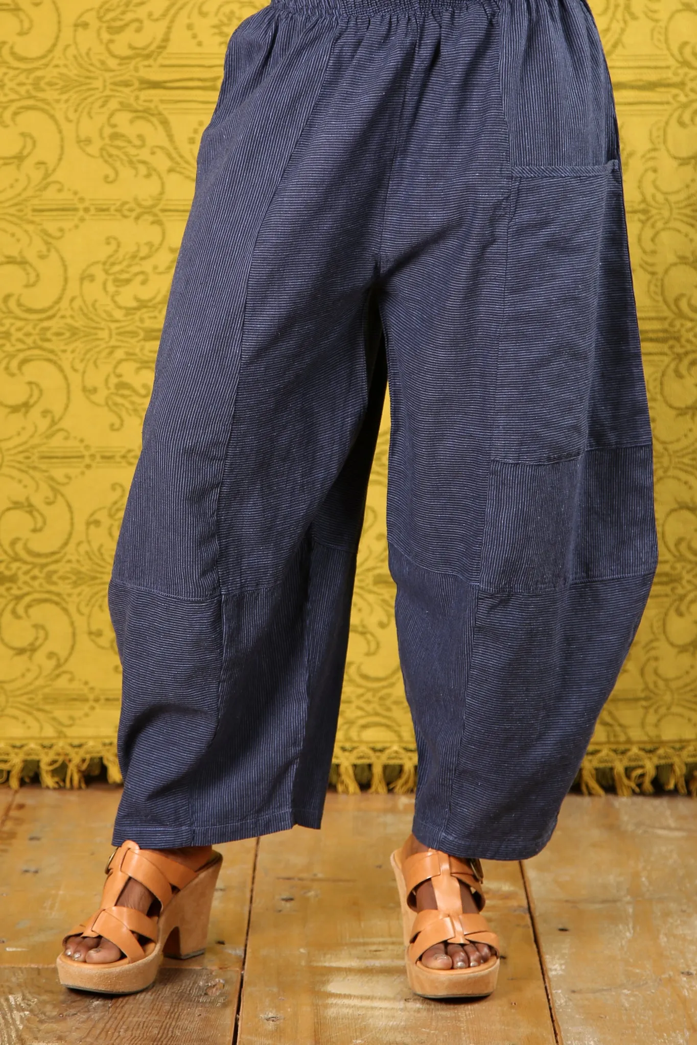 3289 Striped Four Square Pant Elemental Blue/Indigo Stripe - Unprinted