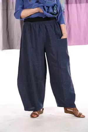 3289 Striped Four Square Pant Elemental Blue/Indigo Stripe - Unprinted