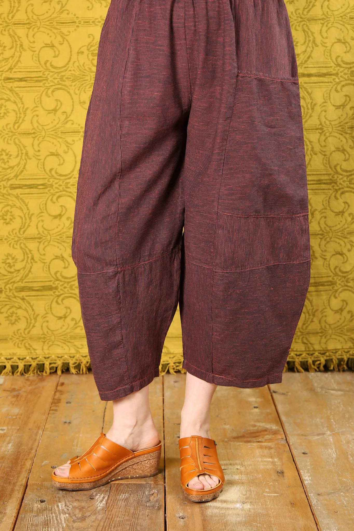 3289 Striped Four Square Pant Saffron/Indigo Stripe - Unprinted