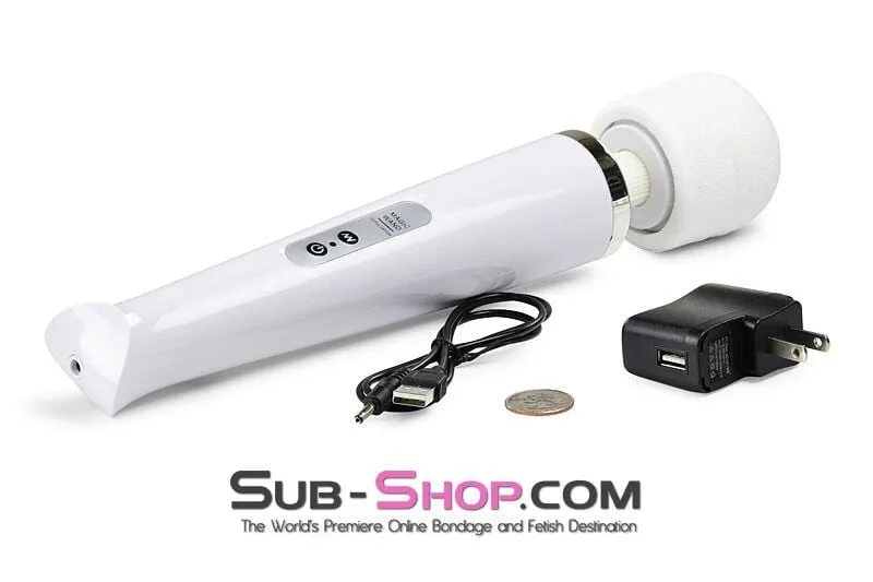 3312M      Rechargeable 10 Speed White Wand Massager