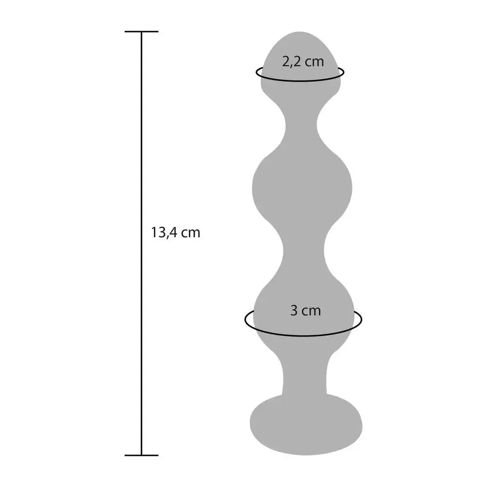 5.25-inch Toy Joy Stainless Steel Metal Large Diamond Anal Beads