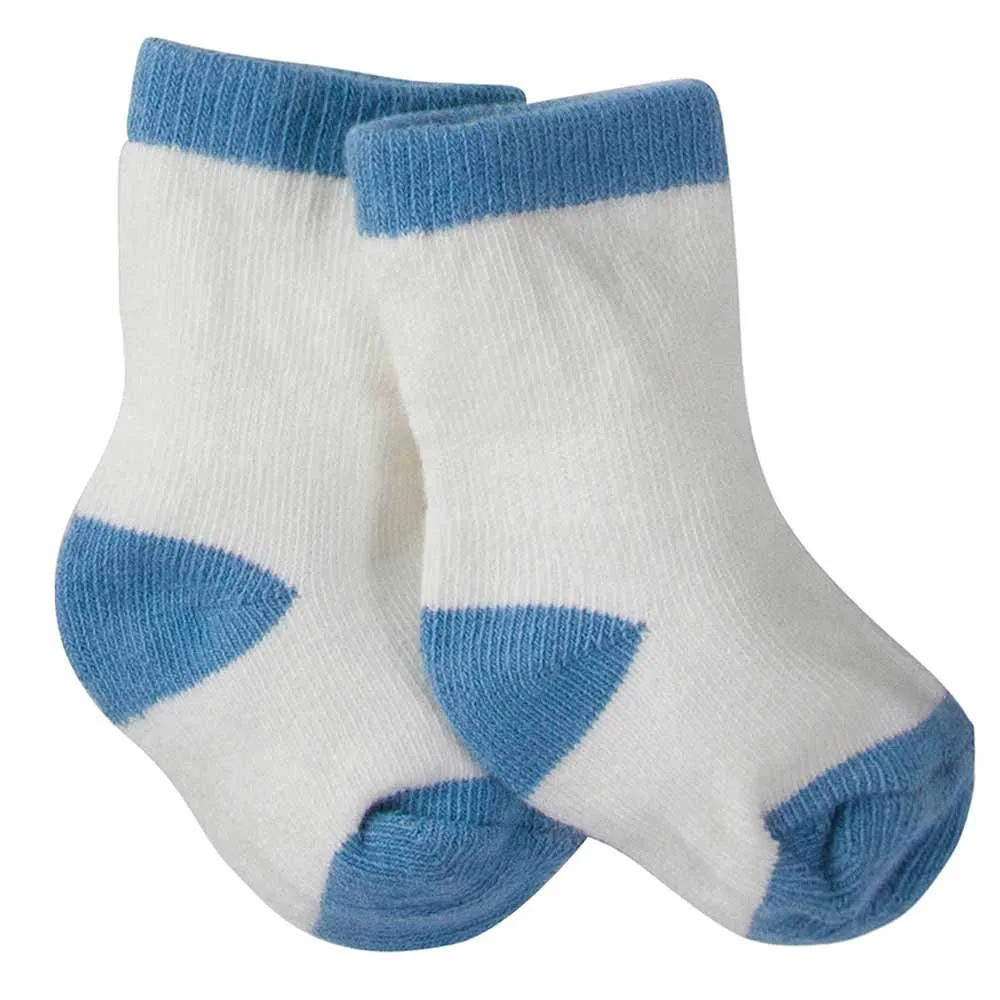 6-Pack Boys Striped Wiggle Proof Terry Crew Socks