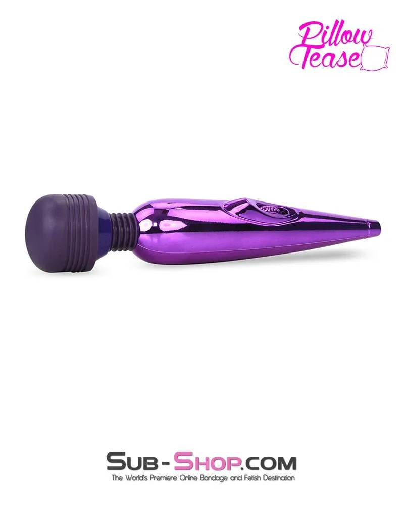 7120S      USB Rechargeable Purple Power Chrome 7" Vibrating Travel Wand