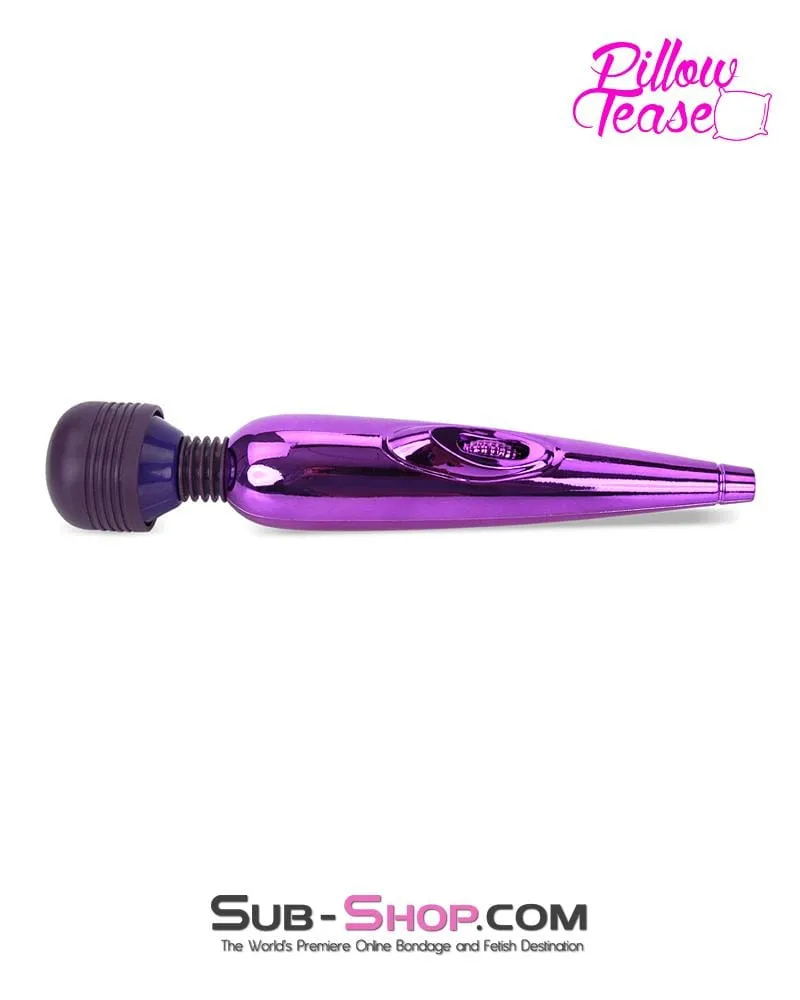 7120S      USB Rechargeable Purple Power Chrome 7" Vibrating Travel Wand