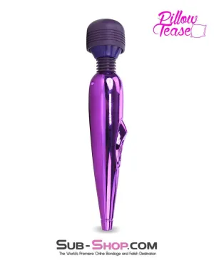 7120S      USB Rechargeable Purple Power Chrome 7" Vibrating Travel Wand