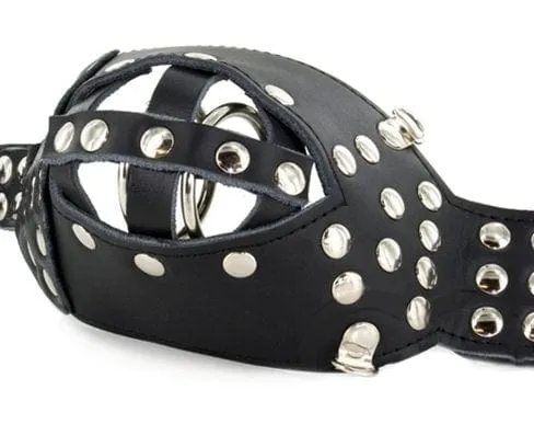 7215M-SIS      Locking Male Sissy Chastity Cage Belt with Chained Locking Wrist Cuffs