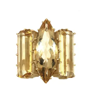 A Triple Golden Beryl Ring