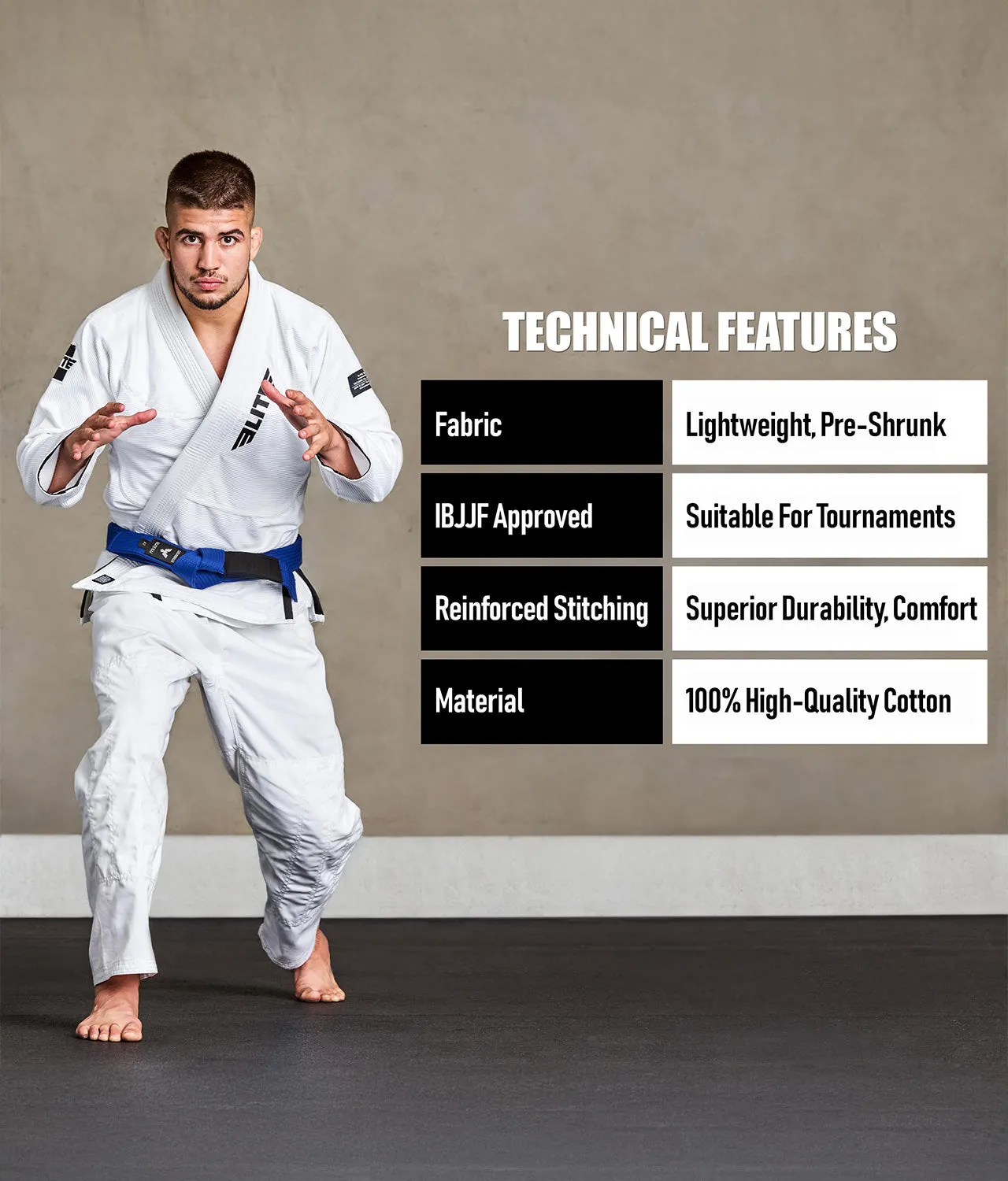 Adults' Brazilian Jiu Jitsu BJJ Blue Belt