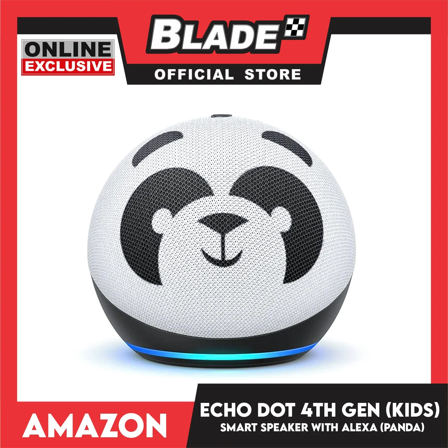 Amazon Echo Dot 4th Gen. (Kids) Designed For Kids, with Parental Controls (Panda)