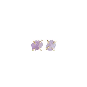 Amethyst Prong Earrings