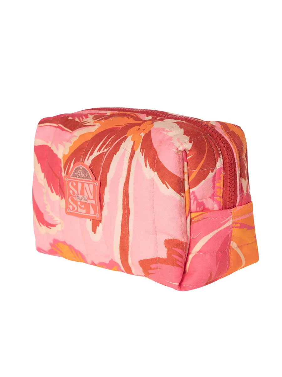 Aurora Medium Pocket Bag in Pink Palms