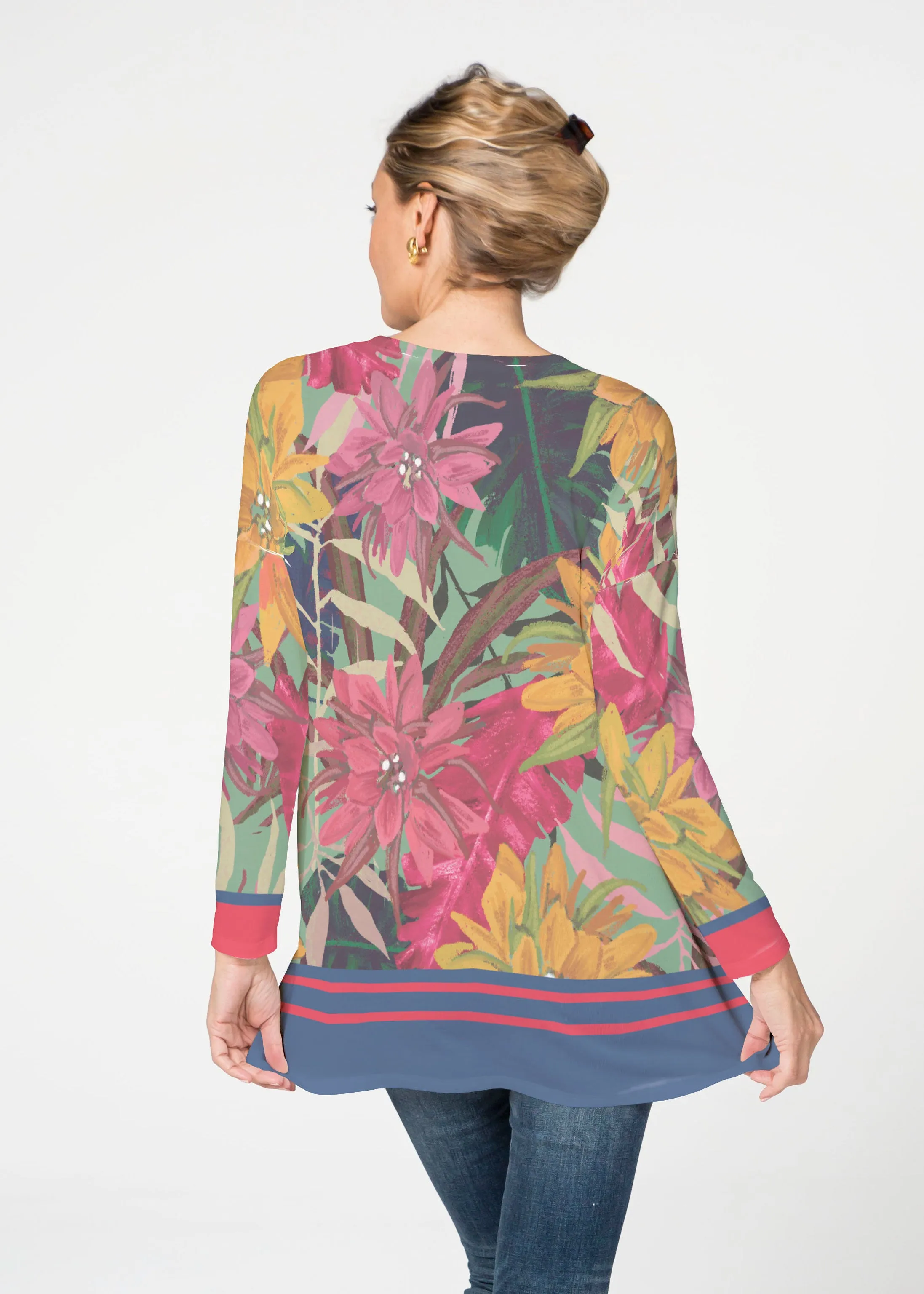 Autumn Stripe  (17196) Slouchy Butterknit Top