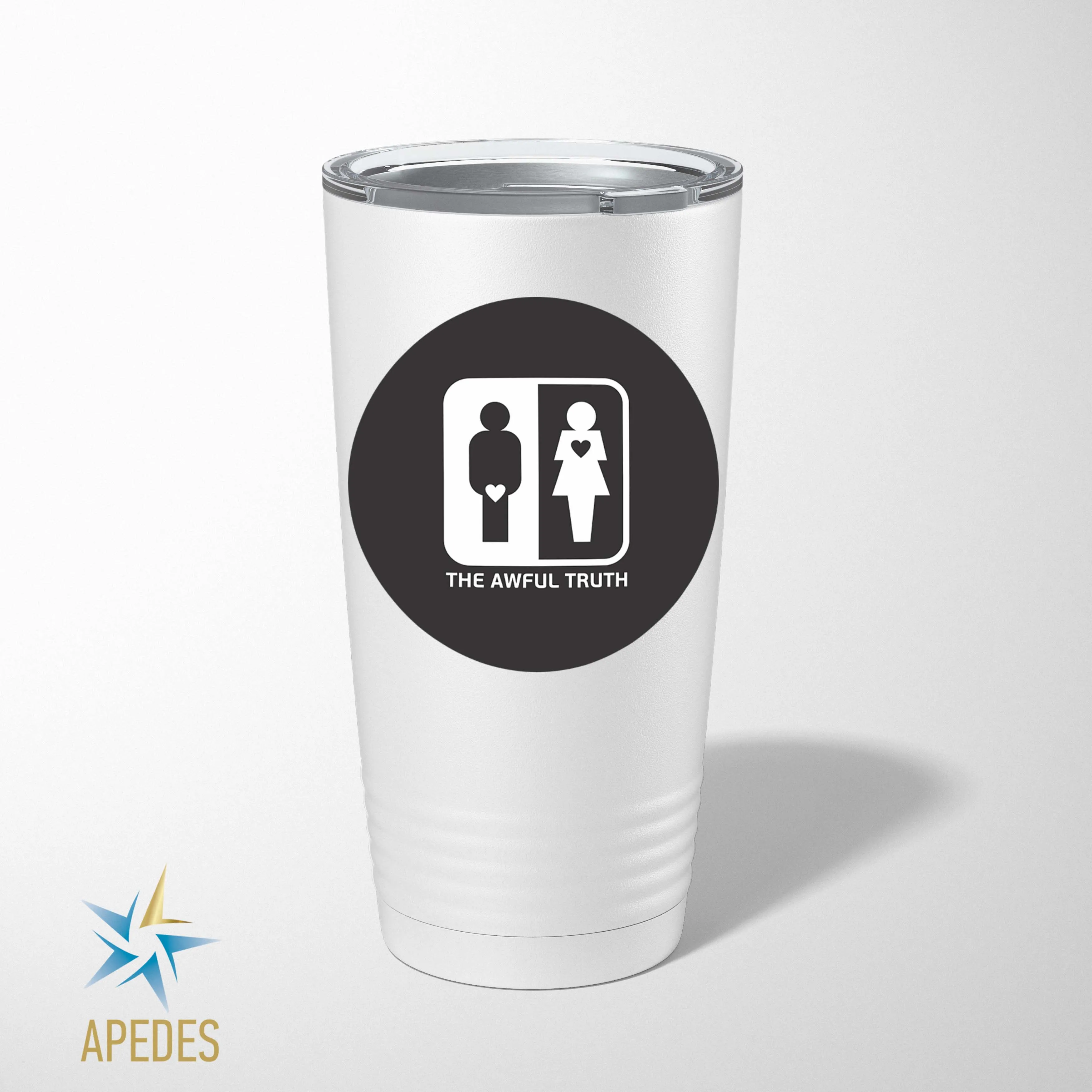 Awful Truth Men Women Heart Love Stainless Steel Tumbler 20 OZ
