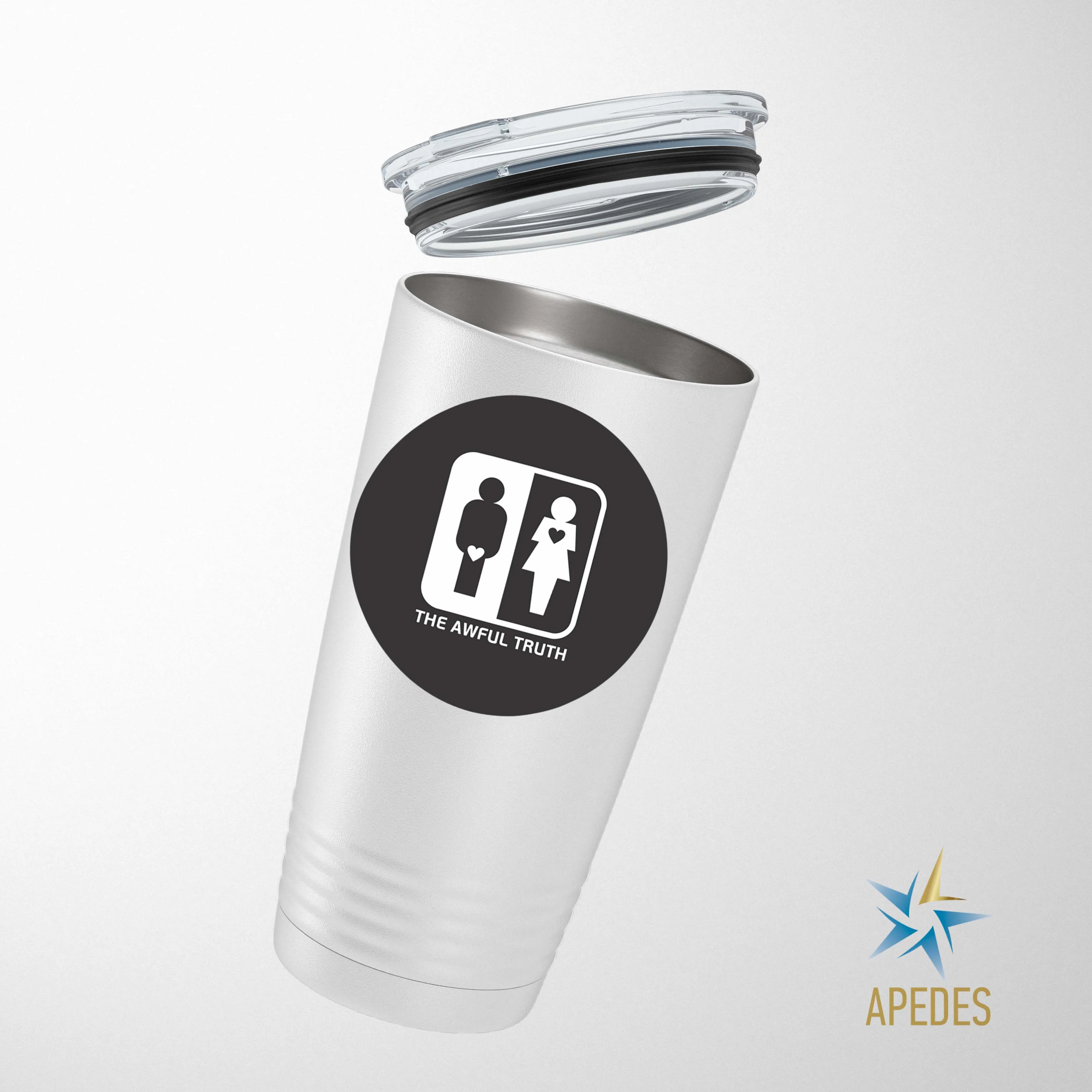 Awful Truth Men Women Heart Love Stainless Steel Tumbler 20 OZ