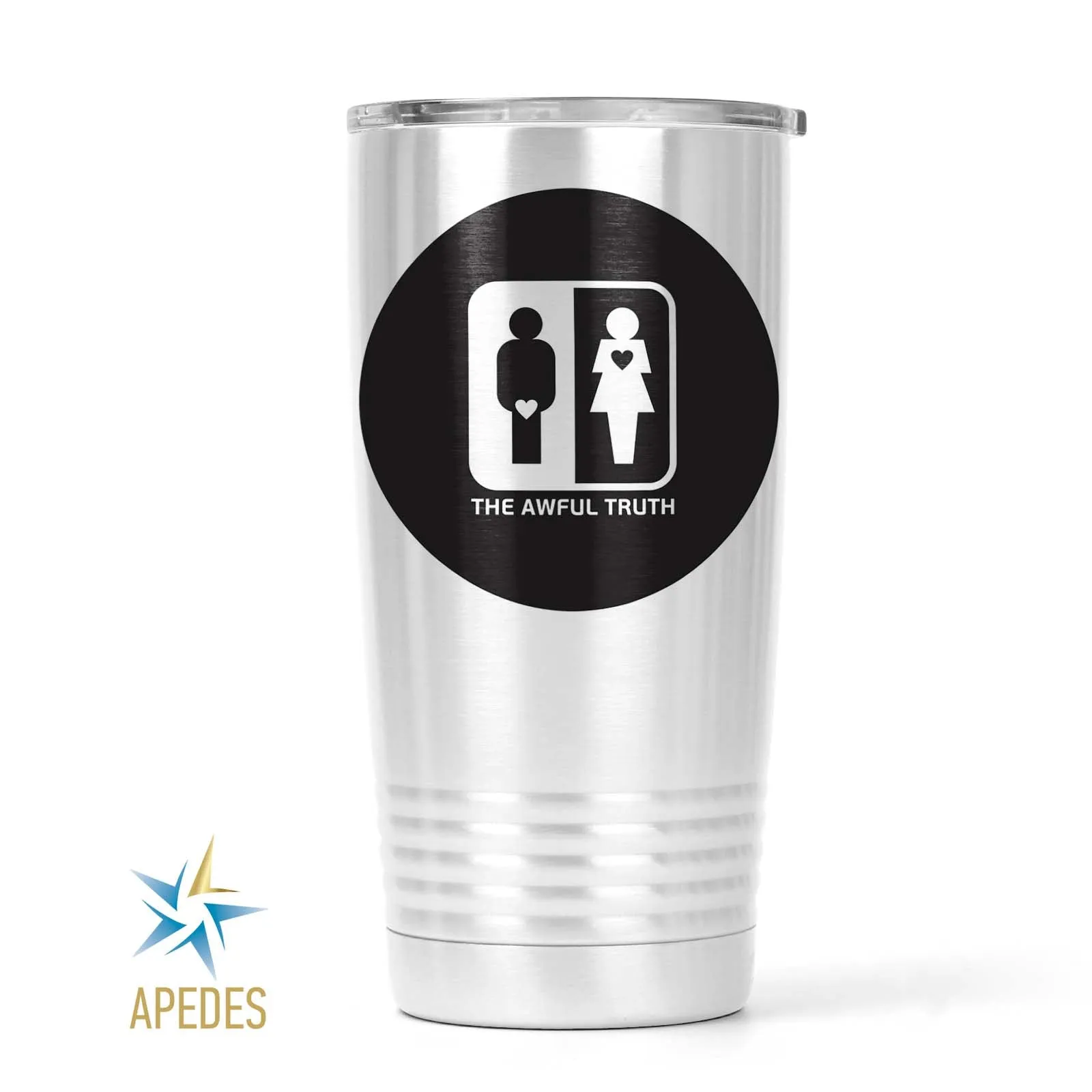 Awful Truth Men Women Heart Love Stainless Steel Tumbler 20 OZ