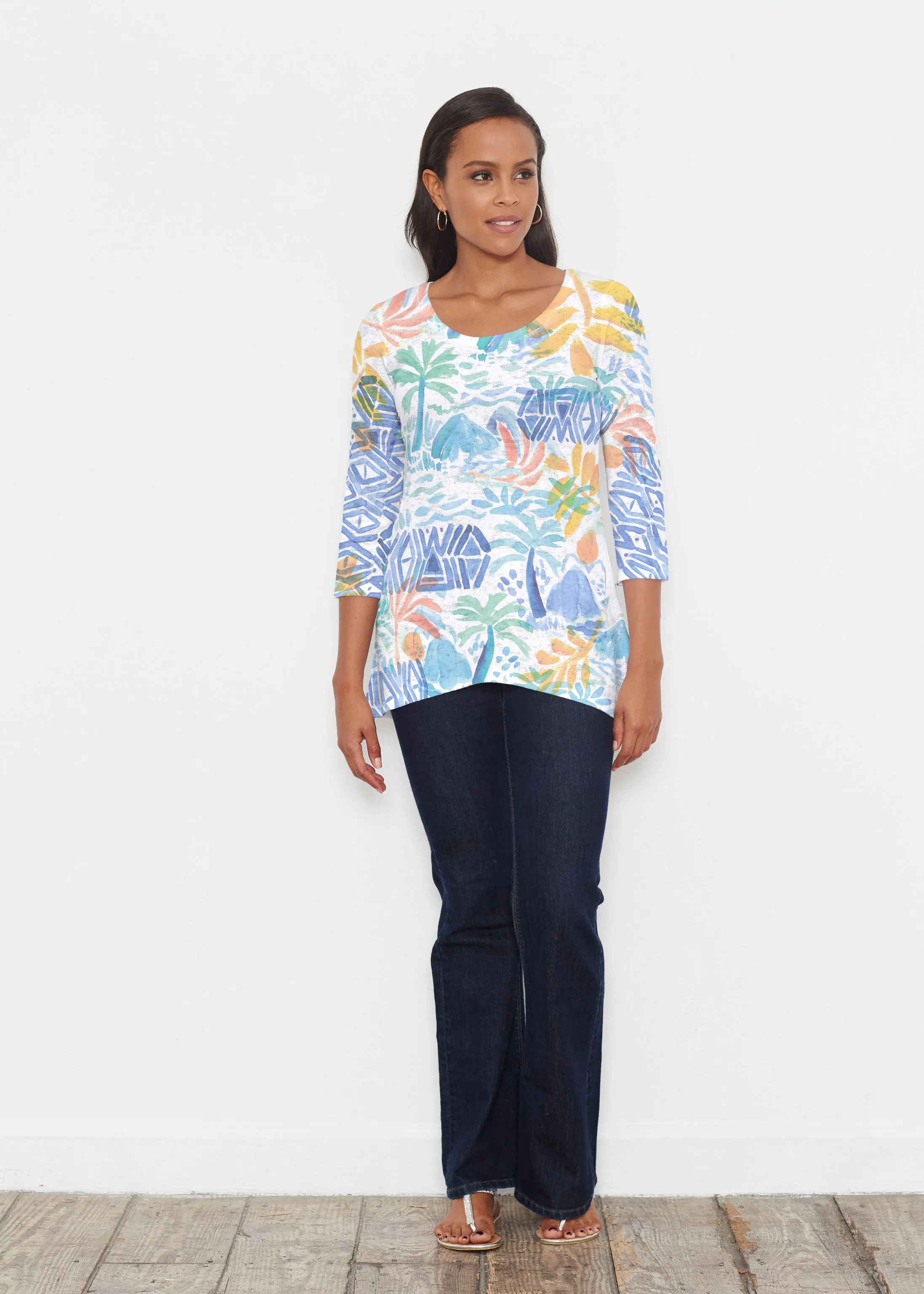 Bahama Mama (17256) ~ Katherine Hi-Lo Thermal Tunic