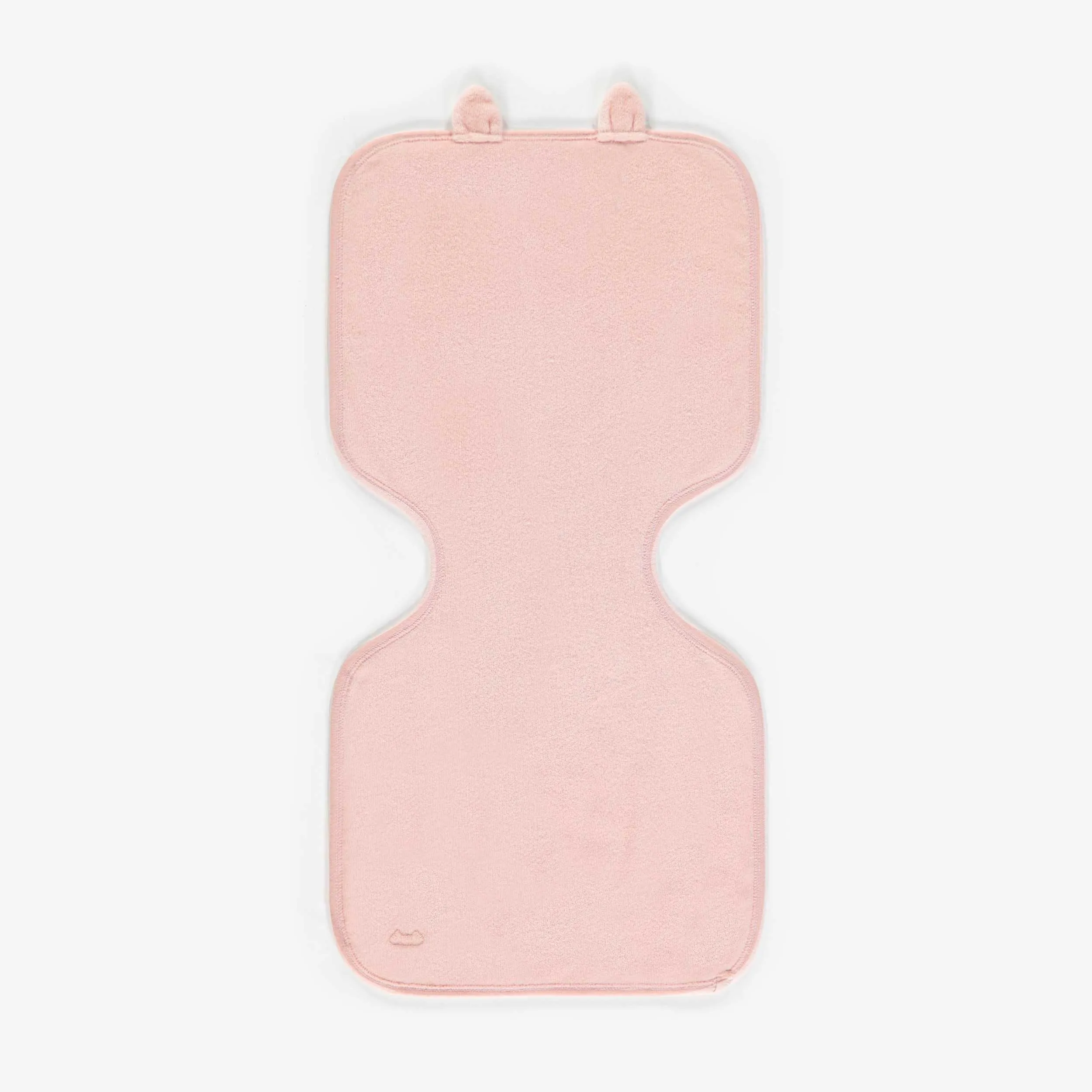 Bavoir protège-épaules rose mignon ourson, naissance || Pink burp cloth, newborn