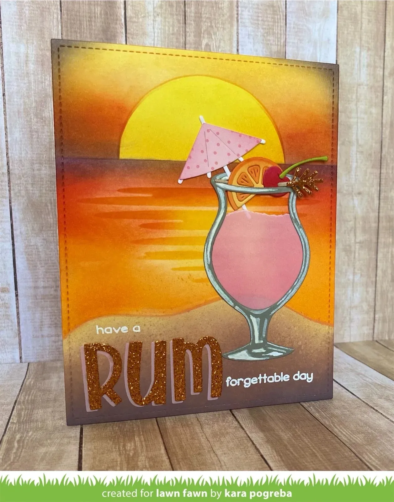 Beach Sunset Stencils Lawn Fawn LF3189