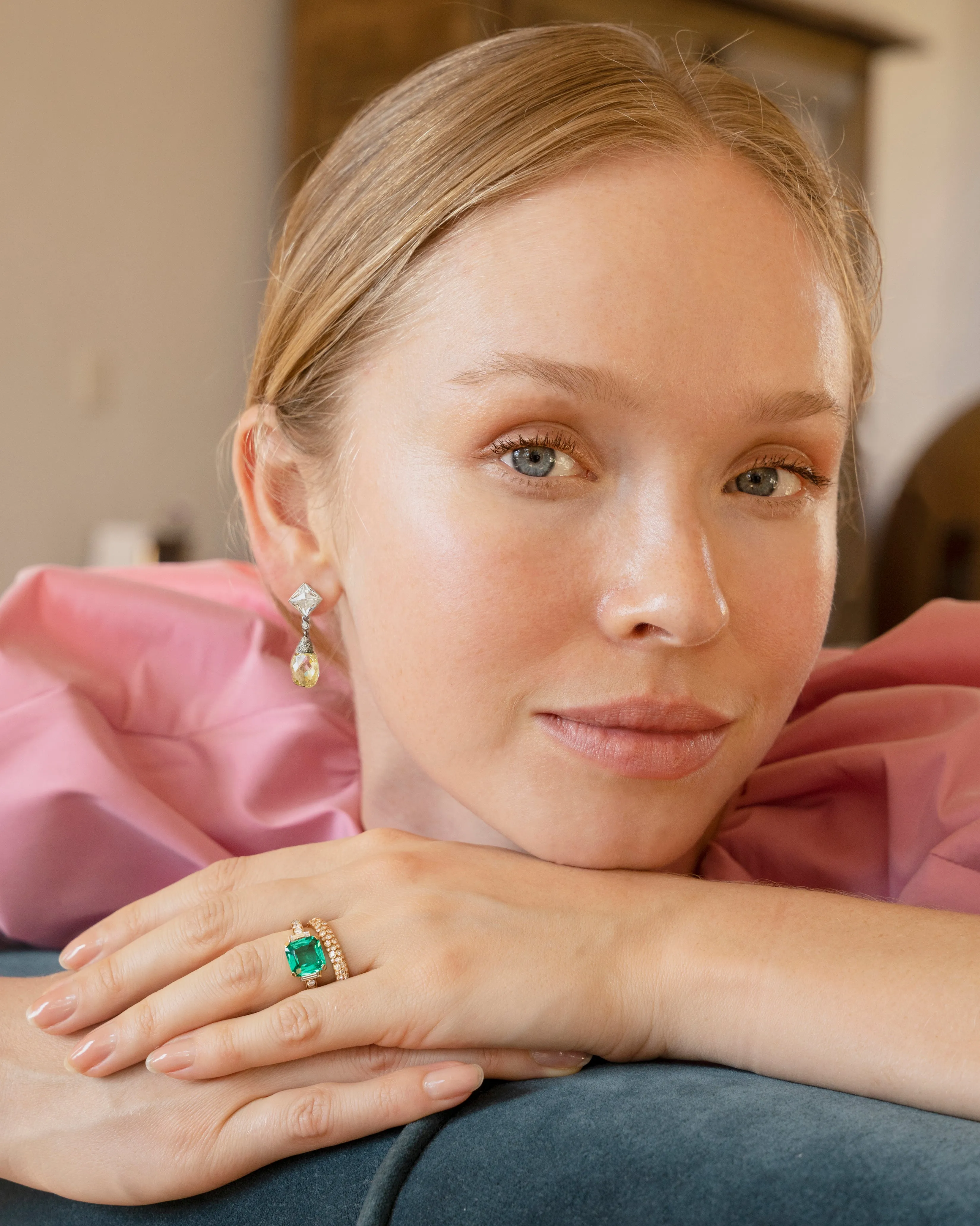 Bell & Bird Emerald and Diamond Ring