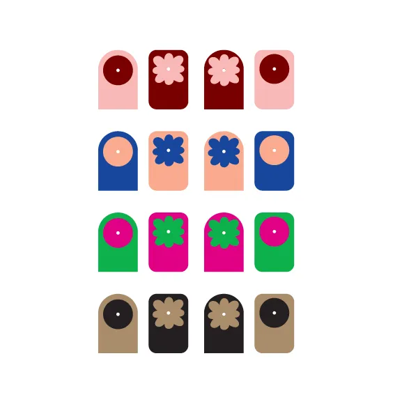 Bento Set: Mod Tile Stacker - 4 pair Mixed Set