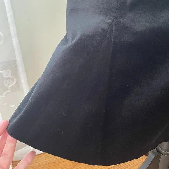 Boden, Black Velvet, Godet Hemline Skirt, Sz. 10R