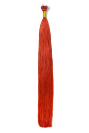 Bright Red Nano Ring Hair Extensions