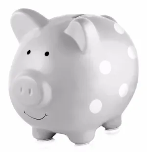 Ceramic Piggy Bank Grey