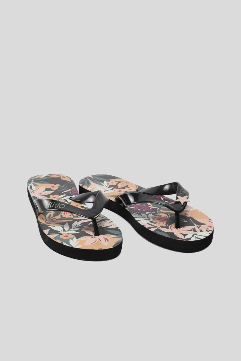 Ciabattina Bassa Beach St. Tropical - Nero
