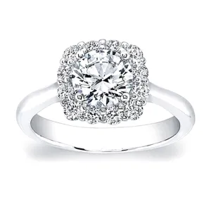 Coast Diamond Cushion Halo DIamond Engagement Ring