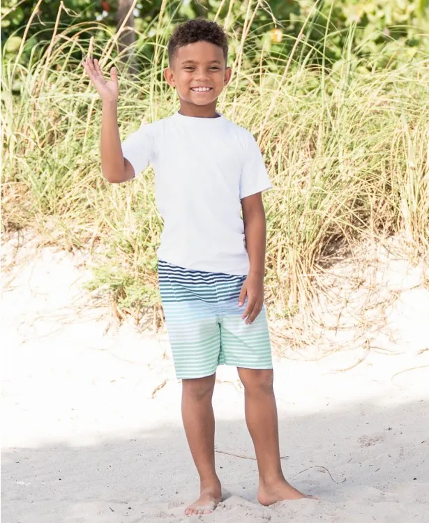 Coastal Stripe Swim Trunks