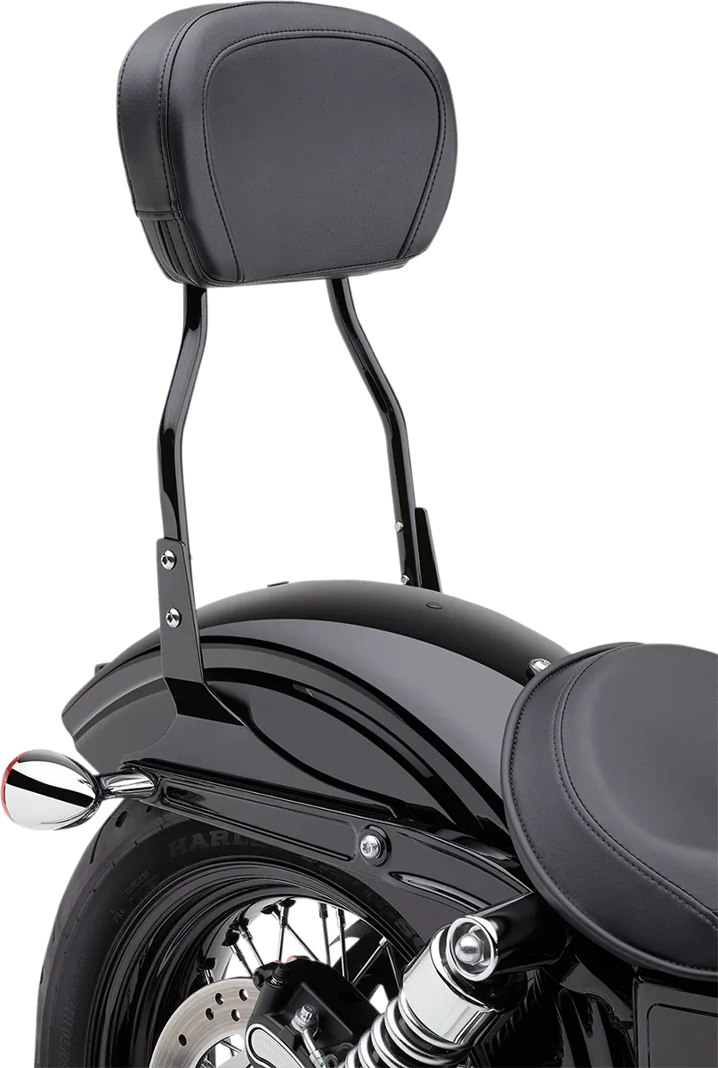 Cobra 602-1253B Short Round Sissy Bar - Black Powder-Coated
